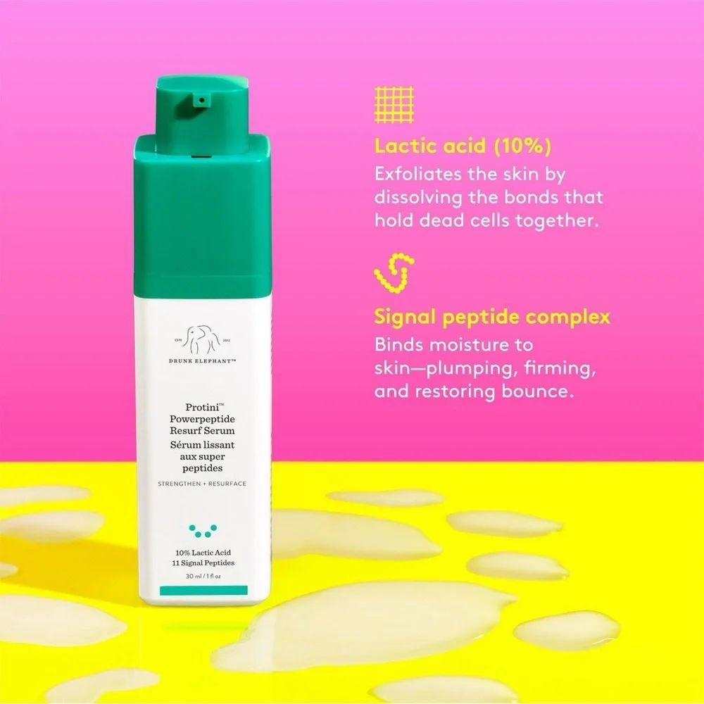 NEW Drunk Elephant Powerpeptide Resurfacing Serum Travel Size .5 Fl Ozj